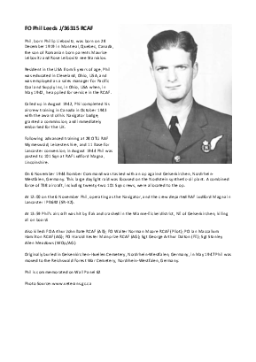 A preview of a PDF biography for Leeds, Phil